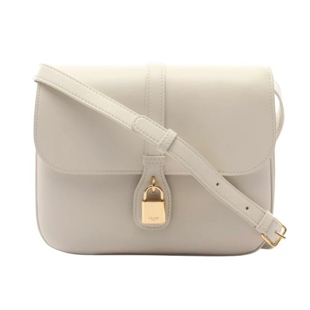 Celine Tabou Shoulder Bag Leather White